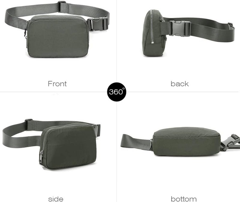 MEISEE Fanny Belt Bag Waist Pack Crossbody Bags Bum Bag for Running Hiking Travel Workout Adjustable Strap for Women-dark grey - Image 3